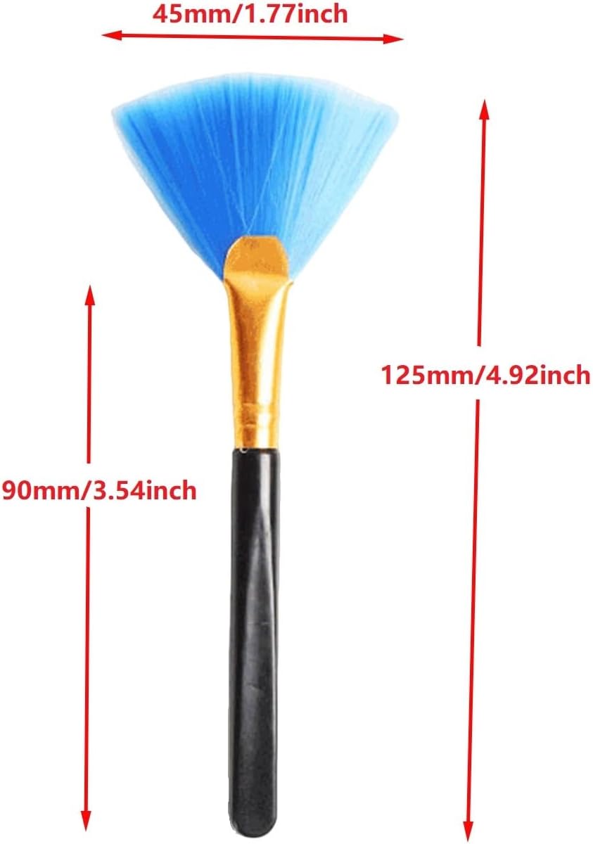 4PCS Super Soft Cleaning Fan Brush Fibre Blue 12.5cm Cleaning Computer Keyboard Dust Lens Mobile Phone Razor Cleaning Brush Display Electronics Crevice Cleaning