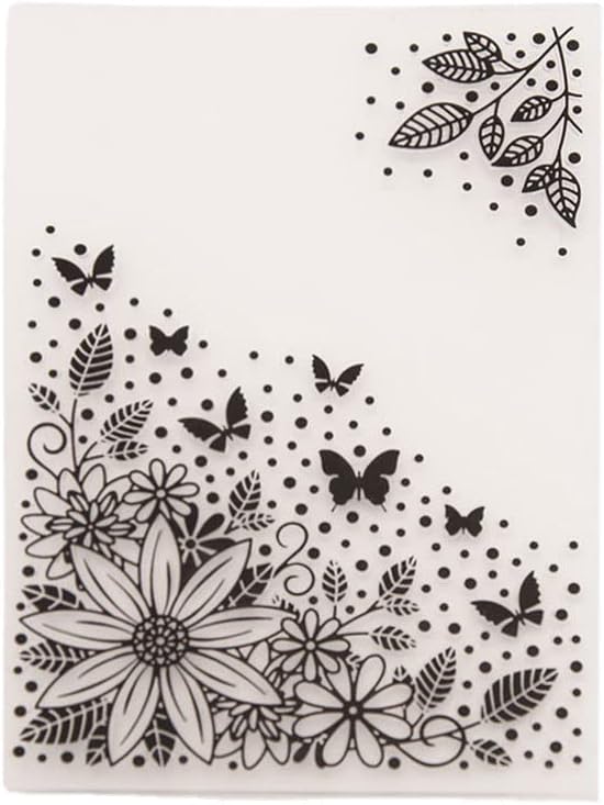 NZJ 3D Christmas Flower Summer Frame Butterfly Plastic Embossing Folders for Card Making Scrapbooking and Other Paper Crafts (Flower) (Butterfly)