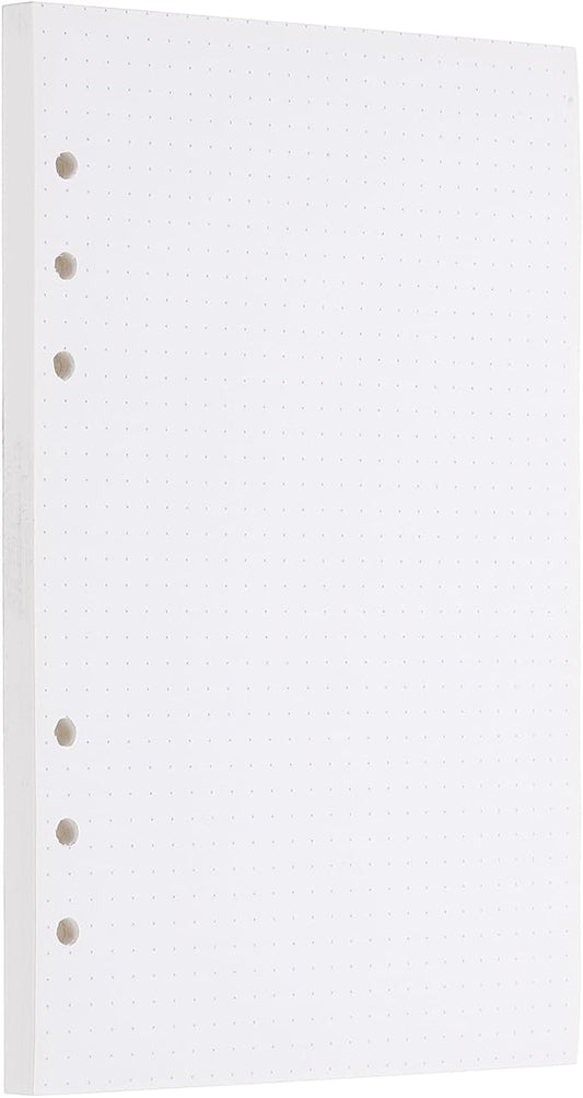 PATIKIL A5 Dot Grid Paper 6-Ring Binder Loose Leaf Planner Filler Paper Planner Inserts, 80 Sheets/160 Pages, Lined