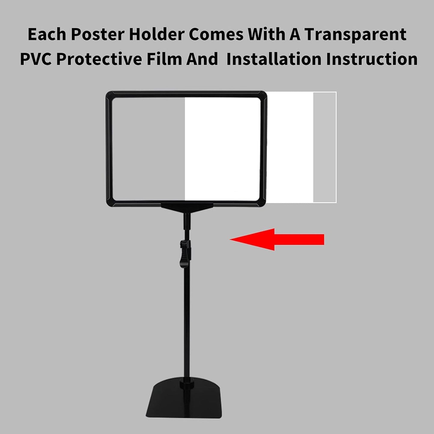 Sign Holder Stand 8.5 x 11,Sign Stand for Display,Adjustable Sign Holders For Table Top,Table Sign Holders,Suitable for indoor use (Black-8pcs)