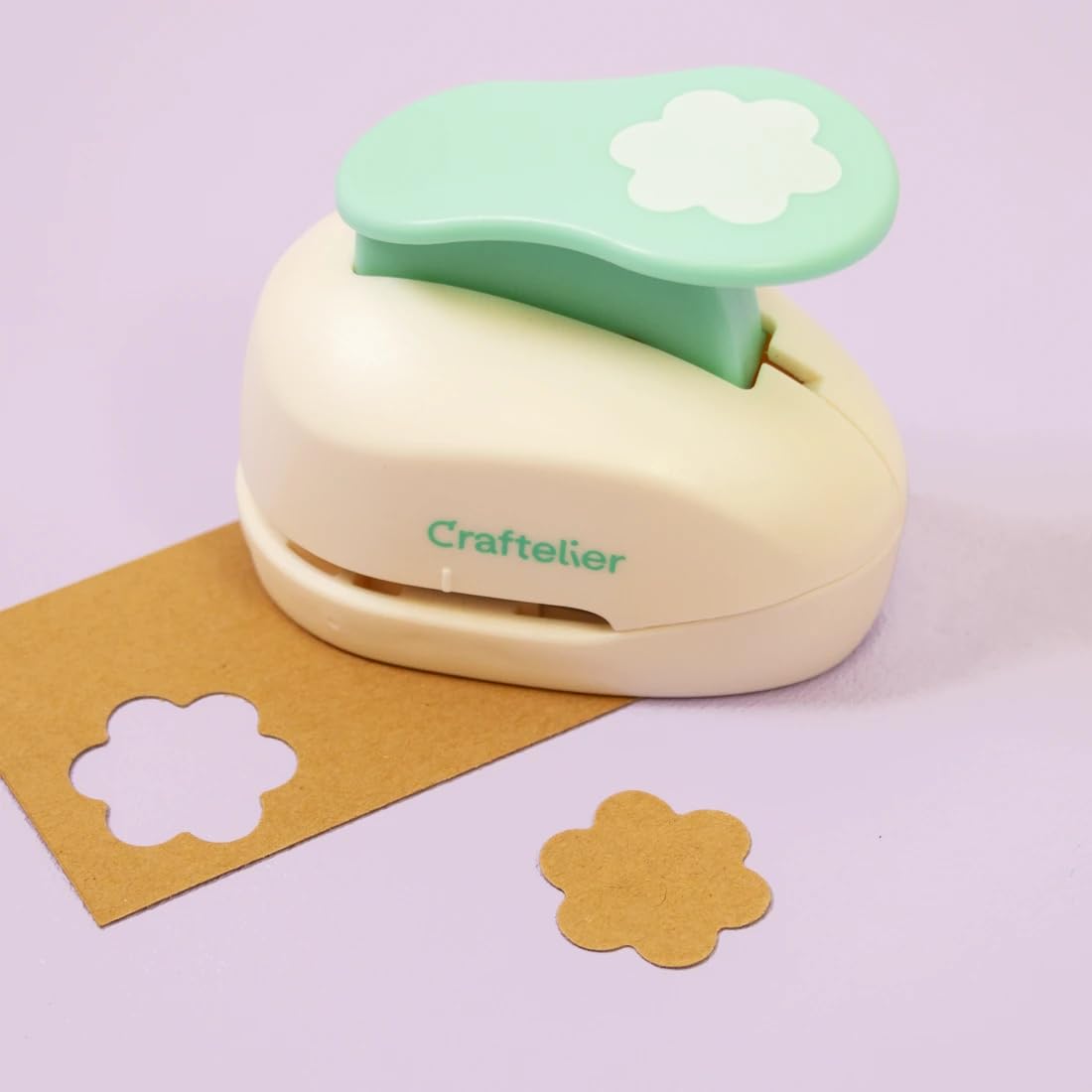 Craftelier - 1 Inch Flower Hole Punch with Lever Press – Flower Punches for Paper Crafts | Hole Puncher for Crafts, Scrapbooking, DIY Cards & Journals | Hole Punch Shapes for Paper & Cardstock.