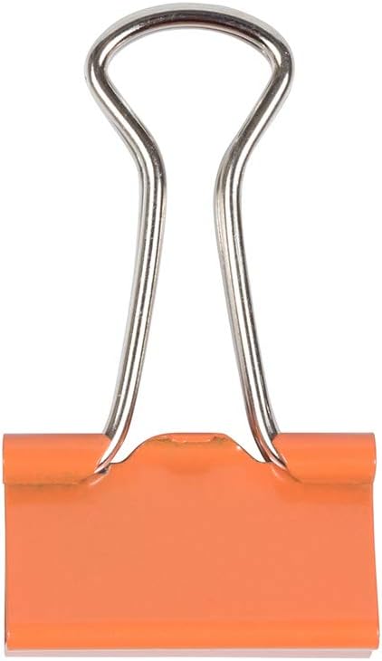 JAM PAPER Colorful Binder Clips - Small - 3/4 Inch (19 mm) - Orange Binderclips - 25/Pack