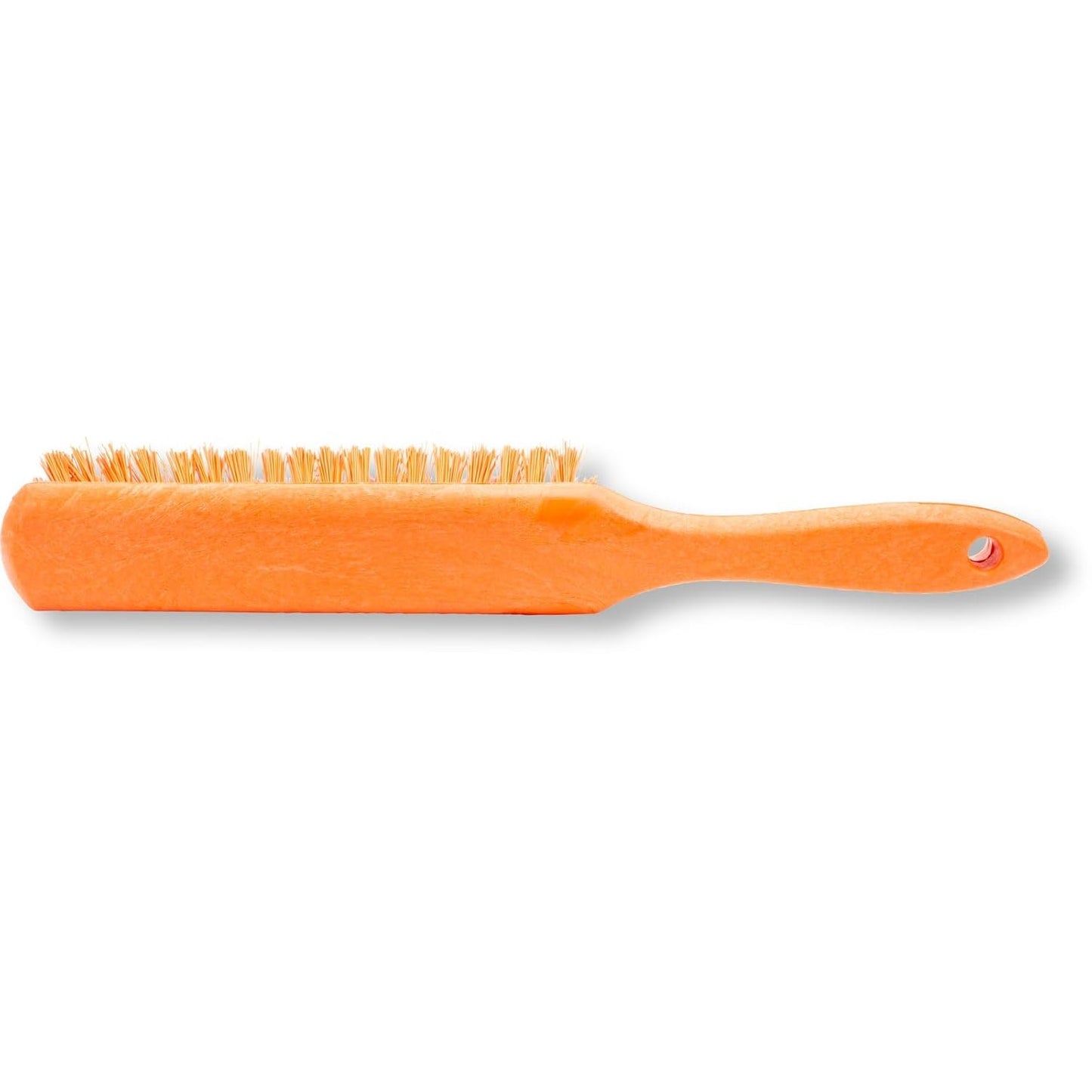 SPARTA Handheld Soft Counter Brush 8 Inch Bristle Span, Multi-Use Dust Brush with 5 Inch Handle for Tables, Countertops, and Delicate Surfaces, Polyester, Orange, (Pack of 6)