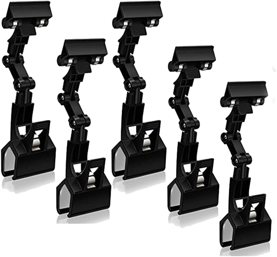 5pcs Sign Clips Clip Holder Sign Holder Clip Paper Holder for Table Top Clip On Sign for Paper Holder Computer Monitor Handy Artist Supplies Holder(5pcs Black)