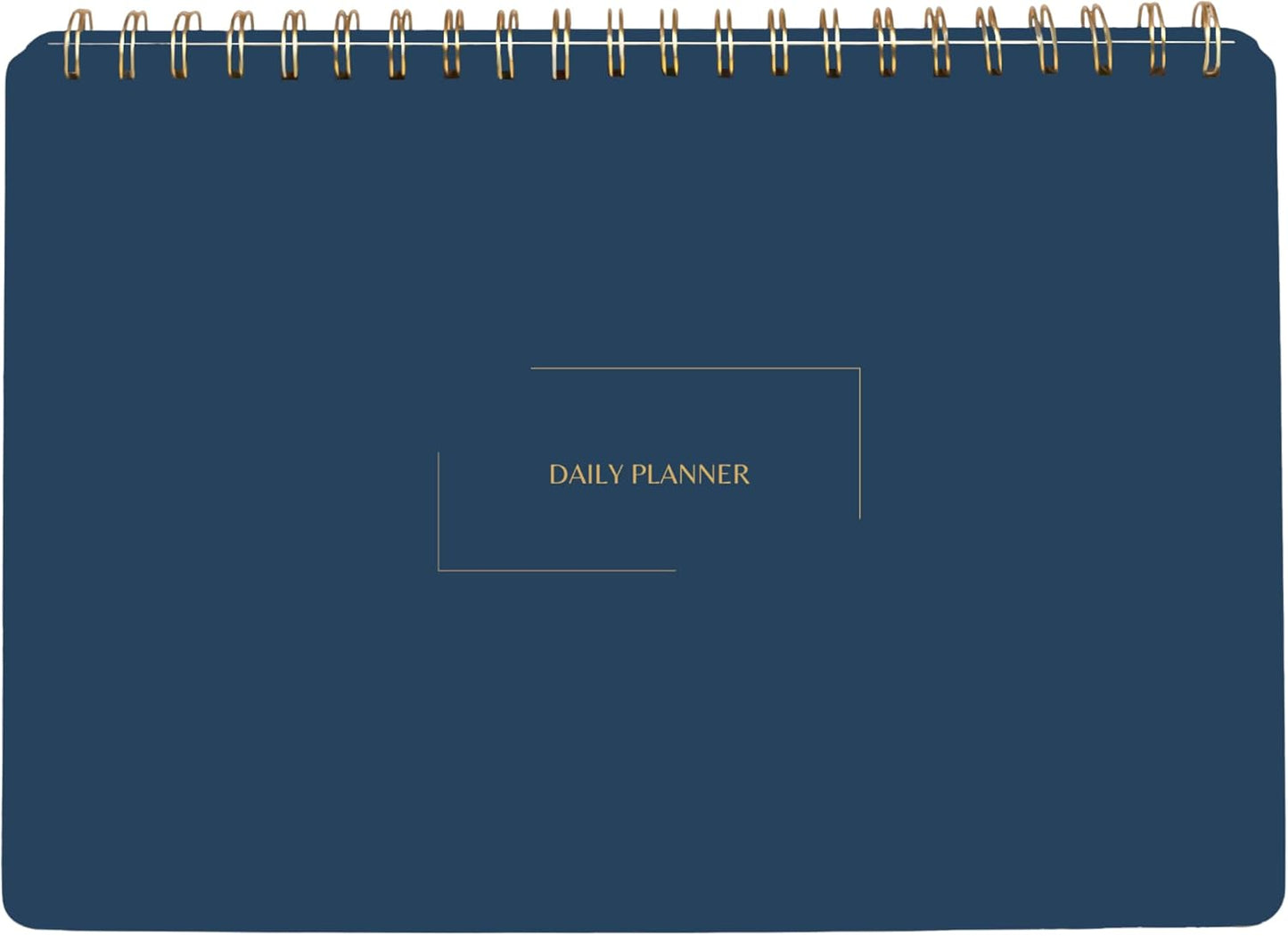 Undated Daily Planner | 8.25” x 11.75” Work To-Do Notebook | ADHD Academic Organizer | Multi-Layout | Men and Women Planner | College Supplies | Navy | Landscape Layout
