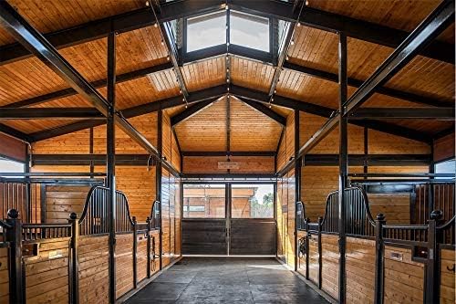 American Floor Mats - Heavy Duty Stall Tiles - Stable/Horse Tiles - Thick, Durable Rubber Flooring Solid Black 10' x 20' Set 3/4" Thick (50 Tiles Total)