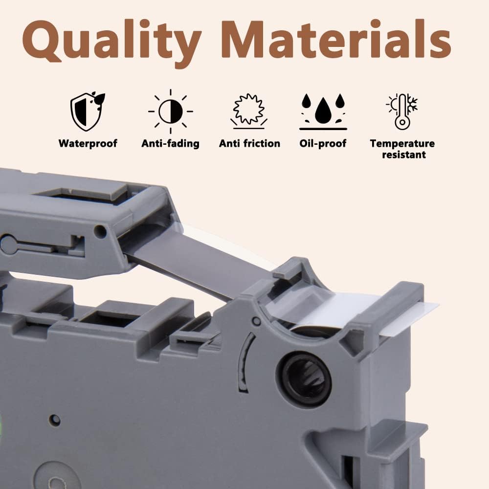 Hehua Tze Tz Tape 9mm 0.35 Laminated Clear Tape Compatible for Brother Label Maker Tape TZe-121 TZe121 TZ-121 TZ121 for Ptouch PT D210 D200 D220 D610 H110 1880, 3/8'' x 26.2ft Black on Clear, 3 Pack