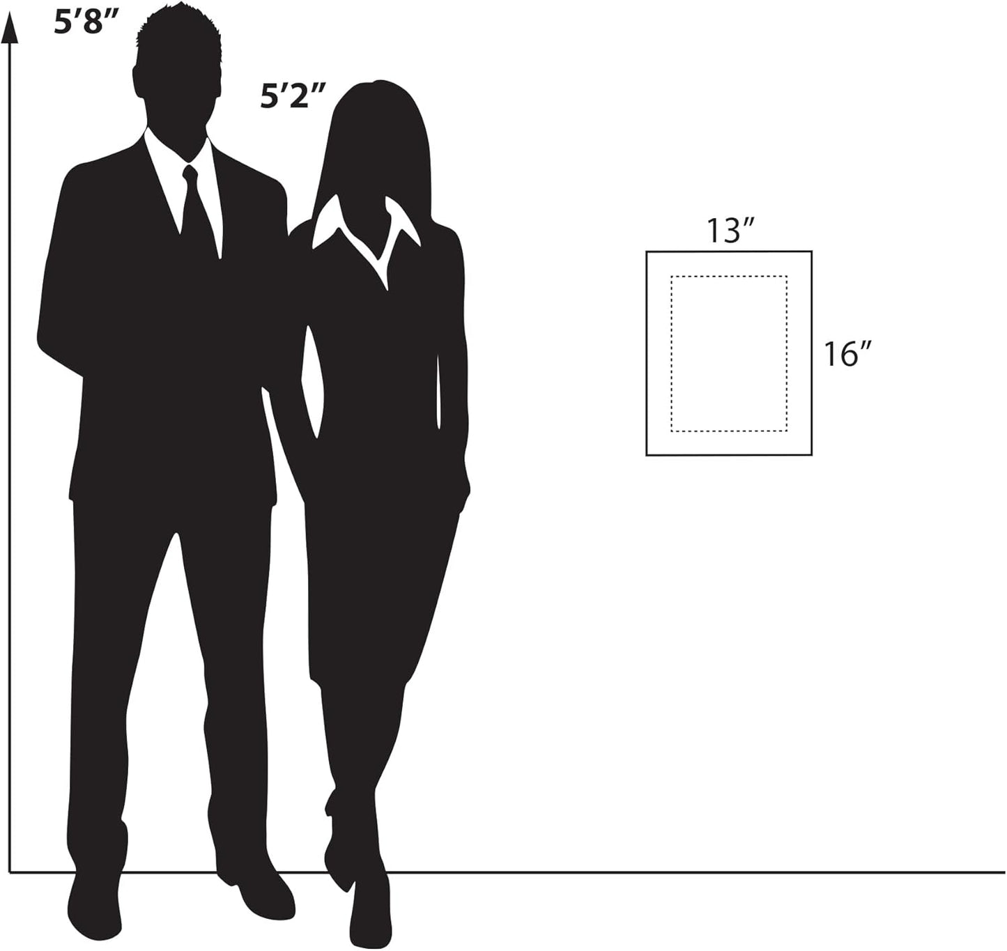 Azar Displays 105512 Standoff Sign Holder, 9" W x 12" H,Clear