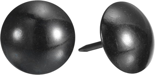 uxcell Upholstery Tacks Nail Pins Furniture, 150Pcs 19x23mm Thumb Tack Pins Assortment Kit Carbon Steel for Home Sofa DIY Decorative Nail Heads Nails, Black