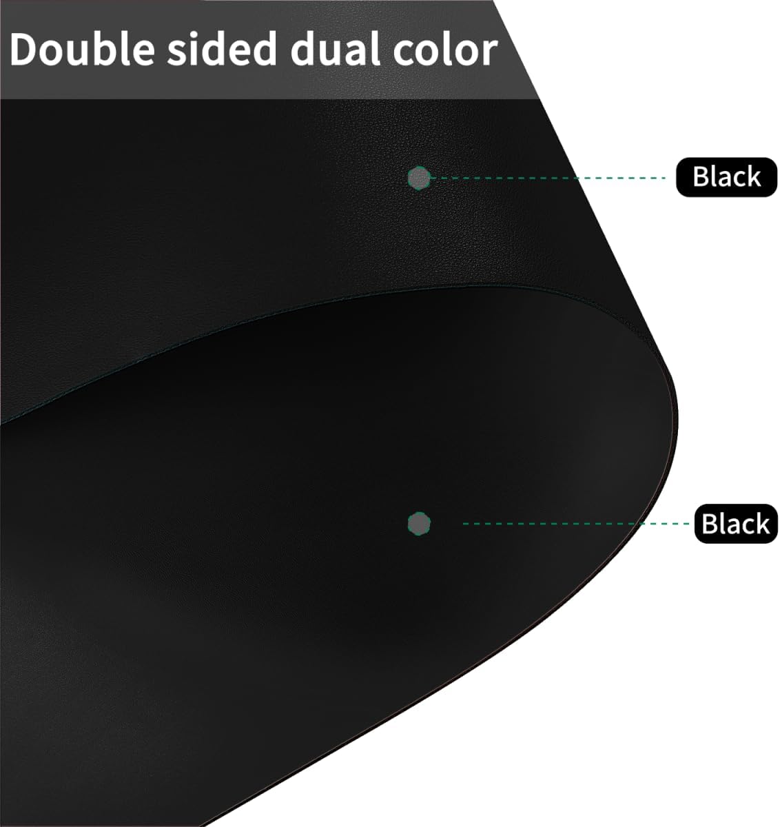 Dining Cover Rectangle - 34x60 Inch Waterproof Easy to Clean Can Conceal Flaws Protector The Table Top from Scratches Used for Dining (Black+Black 34x60)