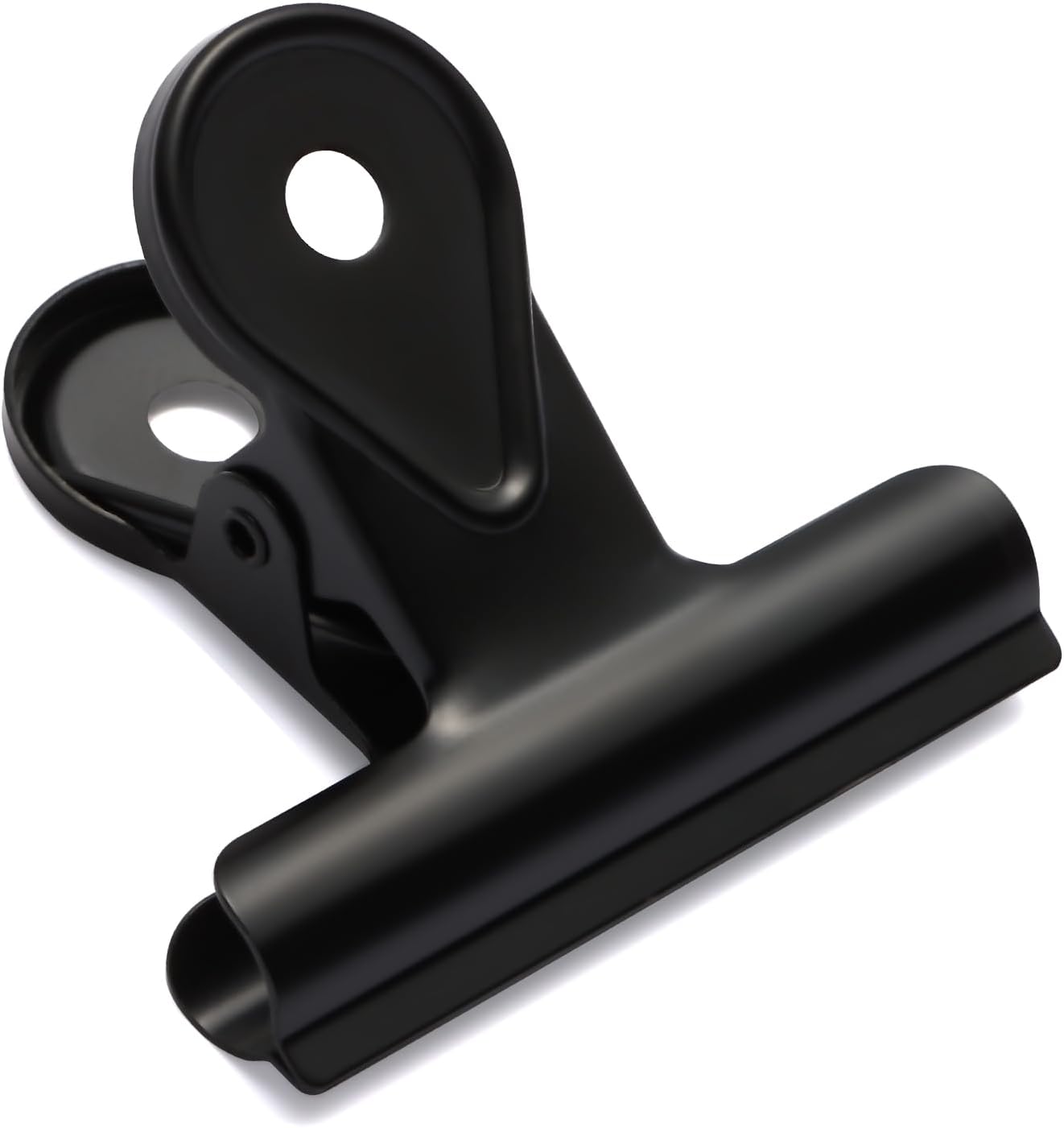 SIAMESE Bulldog Clips, 8 Pcs Binder Clips for Office & Kitchen, Multi-Purpose Binder and Food Bag Clamps for Sealing, Storage, Hanging (Black)