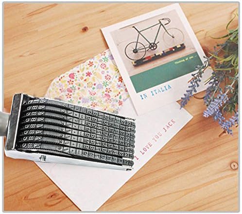 8 Digits & 26 Alphabet Rolling Stamp Personalized English Alphabet Number Symbol Scrapbooking DIY Rubber Stationery Office Table Décor