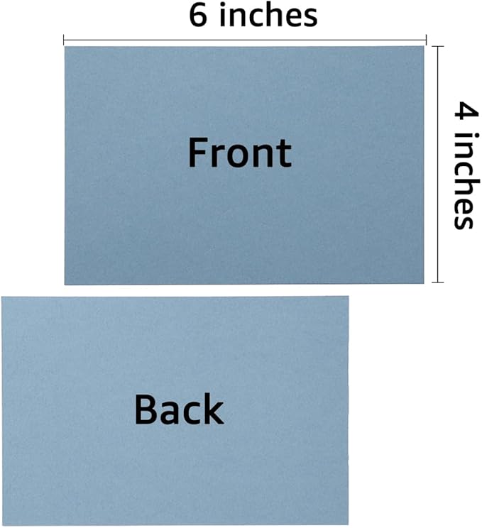 50 Sheets Blank Cardstock Paper 250 GSM Thick Heavy Cards Stock for DIY Art Projects, Card Making, Postcards, Greeting Cards, Birthday Party, Wedding Invitations (Dusty-Blue, 4x6 inches)