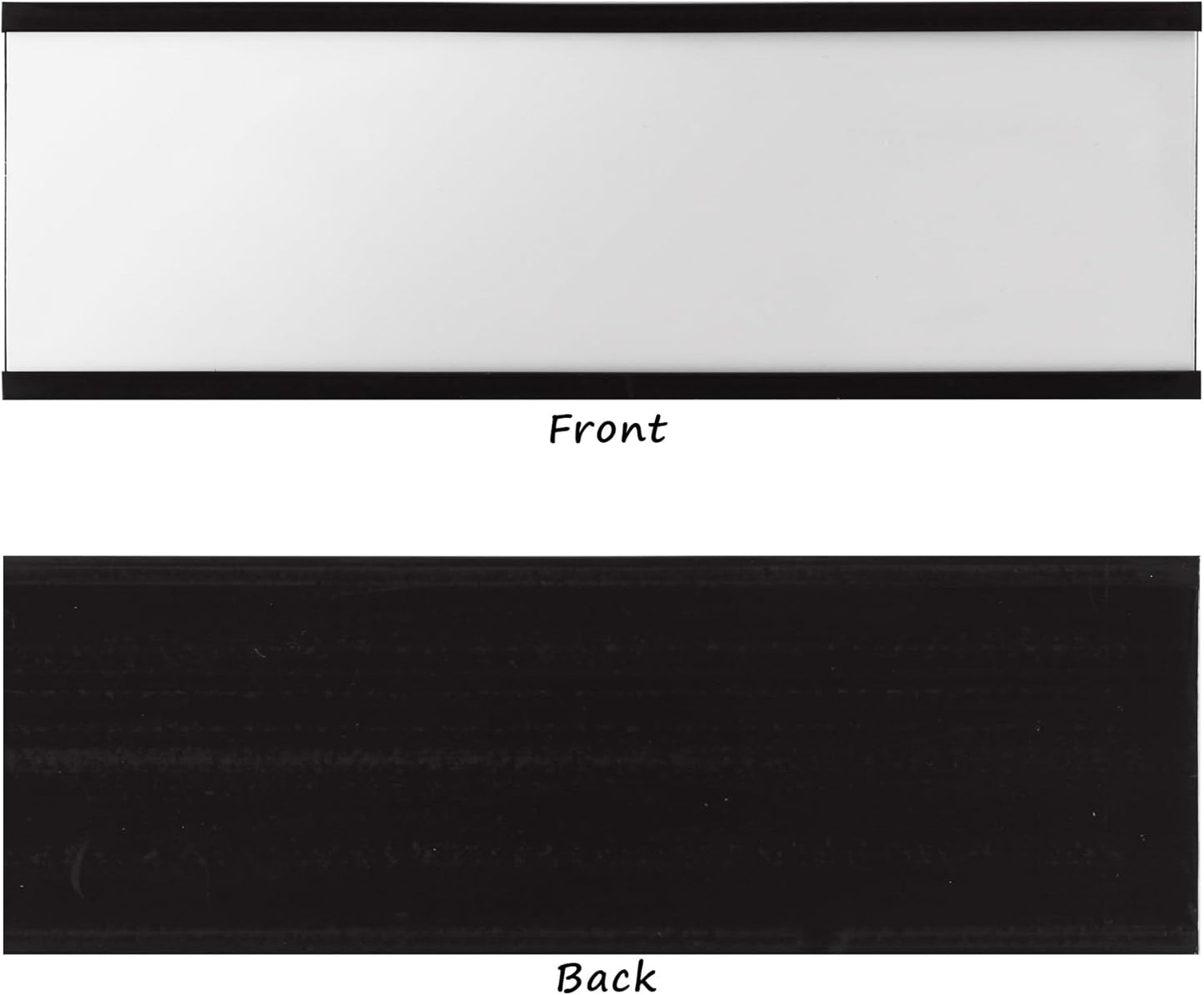 Realth C Channel Magnetic Label Holders 50 Pack 1'' x 2'' with Paper Inserts and Clear Plastic Protectors, Magnetic Data Card Holders File Cabinet Labels for Metal Racks and Shelves