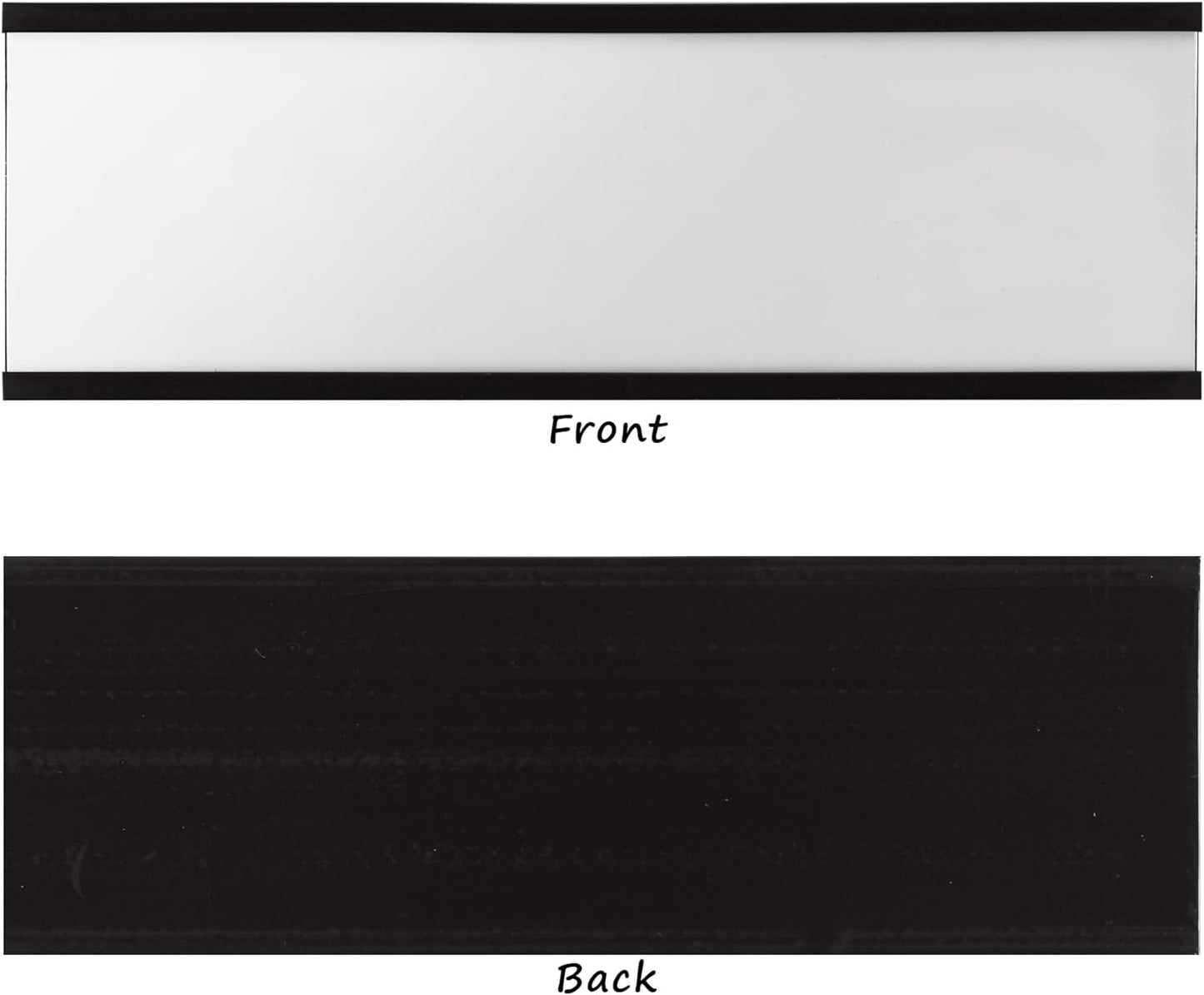 Realth C Channel Magnetic Label Holders 50 Pack 3'' x 5'' with Paper Inserts and Clear Plastic Protectors, Magnetic Data Card Holders File Cabinet Labels for Metal Racks and Shelves