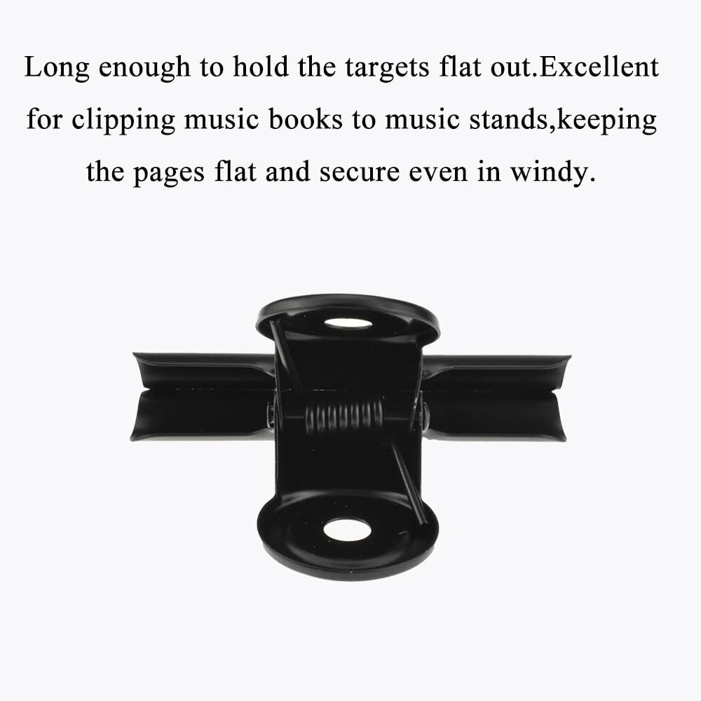 HAHIYO 2.5inch Black Bulldog Clips Metal File Hinge Binder Clips Clamps Save Space Strong Spring Jaws Rock Solid Grip Book Lay Flat Deburred Edge for Hang Photos Wall Grid Dog Food 9PCS