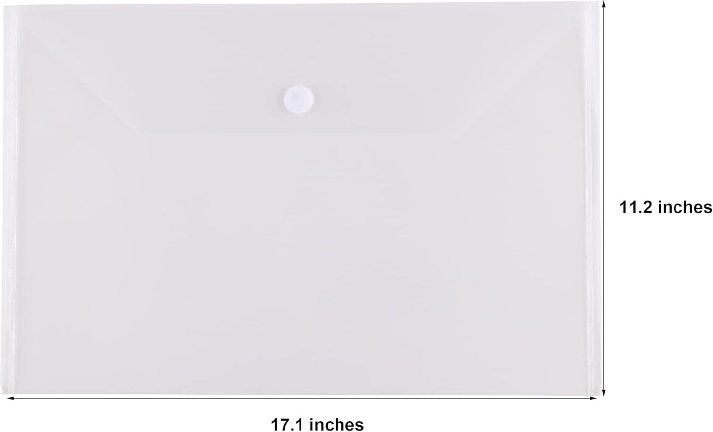 11 x 17 Clear Large Plastic Envelopes Document File Storage Holder 10 Pack Hook Loop Closure