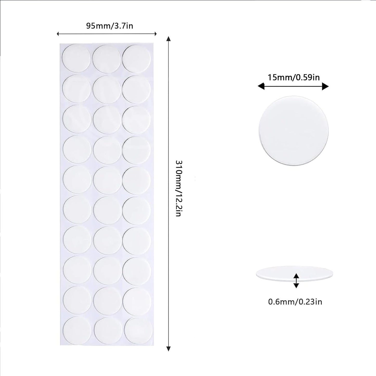 Adhesive Stick dots Two-Sided Sided Mounting Putty Stick Tack for Wall Hanging Crafts Balloons Festival Party Decorations,Clean Removable(0.59"*0.59"-700)