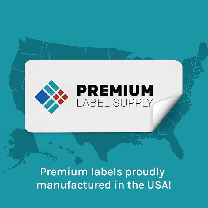 Premium Label Supply White Sticker Full Sheet Shipping Labels – 8.5" x 11" – Laser/Inkjet Compatible – (1 per Sheet), 500 Sheets - Letter Size