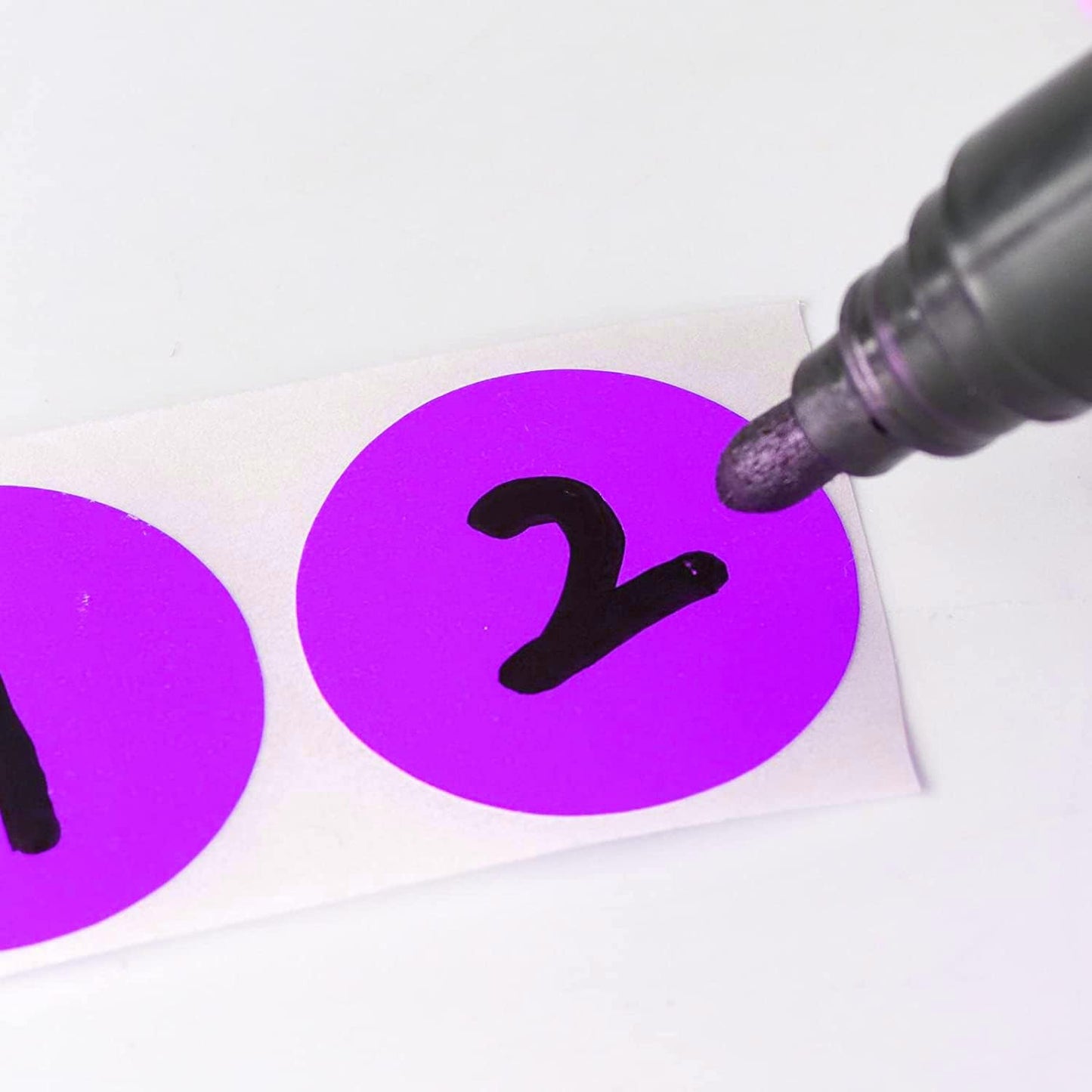 SHYGO® 1“ Purple Circle Dot Stickers Color Coding Labels, 1000PCS 2 Rolls