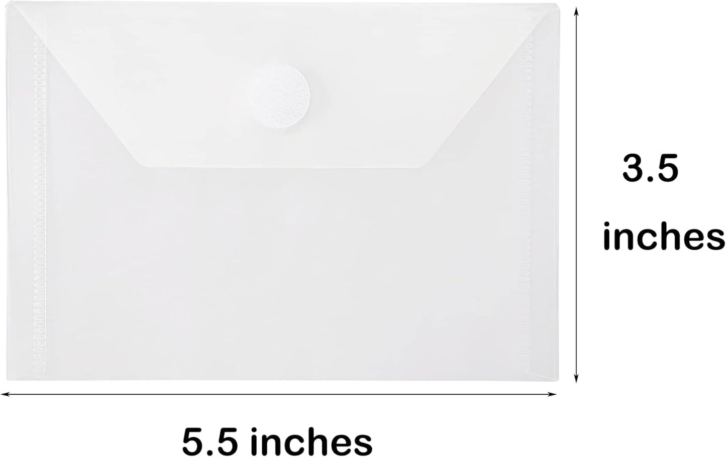 3x5 Plastic Envelopes Hook Loop Closure Coupon Receipt Storage Holder 40 Pack