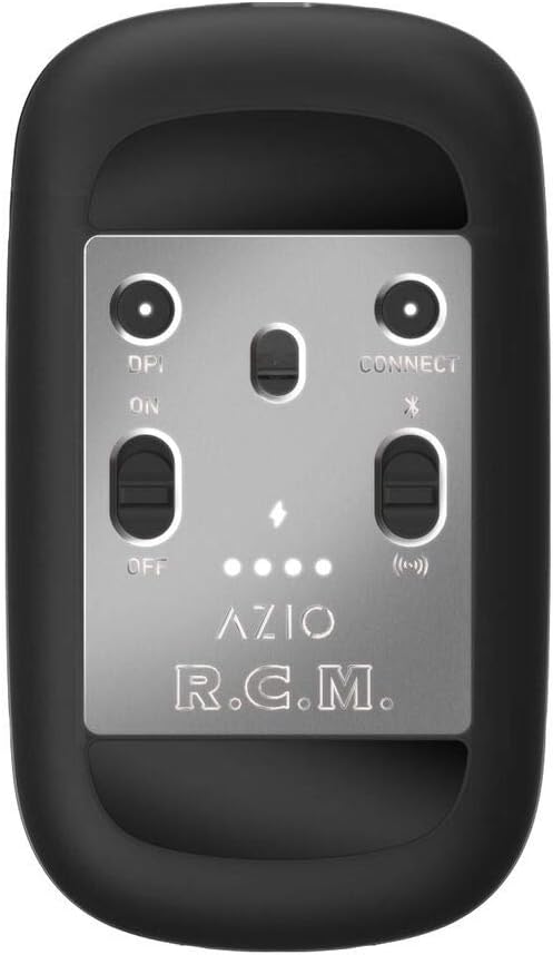 Azio Retro Classic Bluetooth Mouse (Gunmetal) - Wireless, Genuine Leather Topped with Pixart Precision Tracker