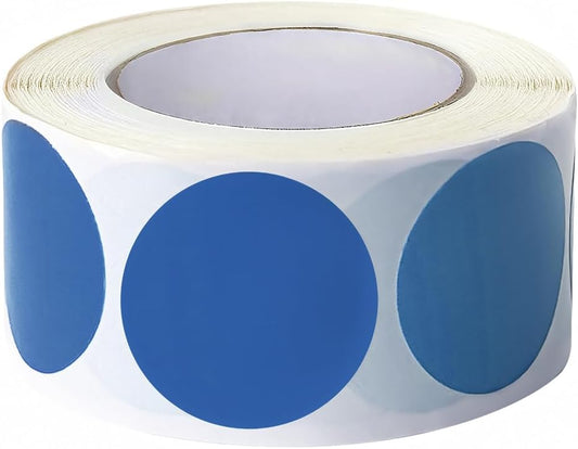 SHYGO® 1“ Blue Circle Dot Stickers Color Coding Labels, 1000PCS 2 Rolls