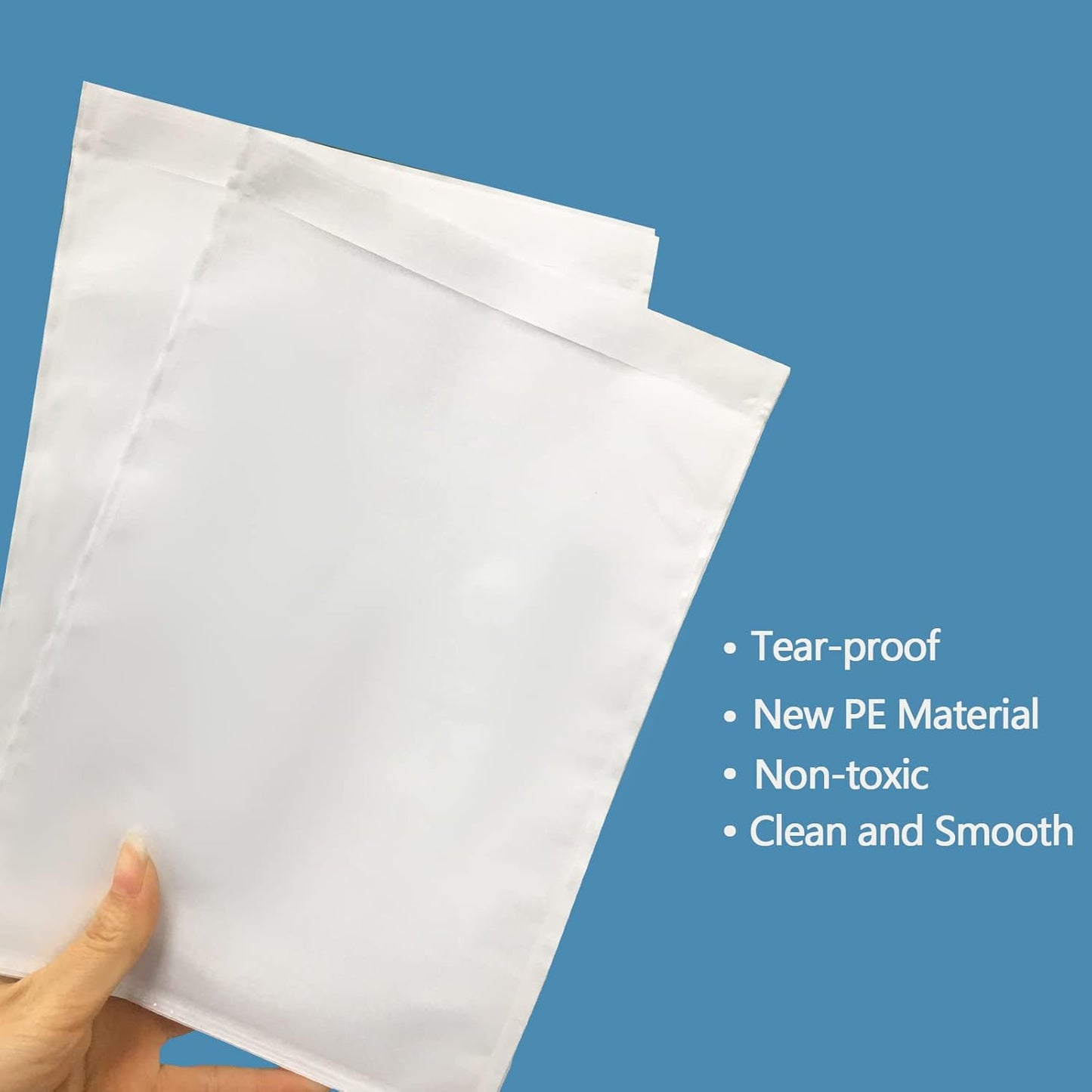 100 PCS 9.5"x 12" Clear Self-Adhesive Packing List Envelopes - Fit 8.5x11 inch Letter - Shipping/Mailing Pouch Enclosed Bags for Packing Slips Invoice Label