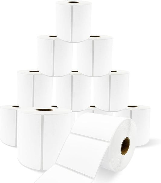 Compatible Thermal Labels Replacement for Zebra (【3" x 2"】12 Rolls/9000Labels)