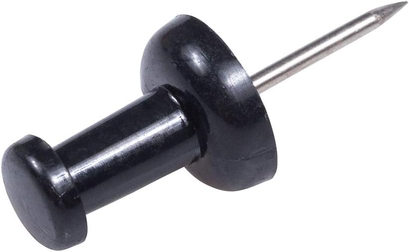 JAM PAPER Colorful Push Pins - Black Pushpins - 100/Pack