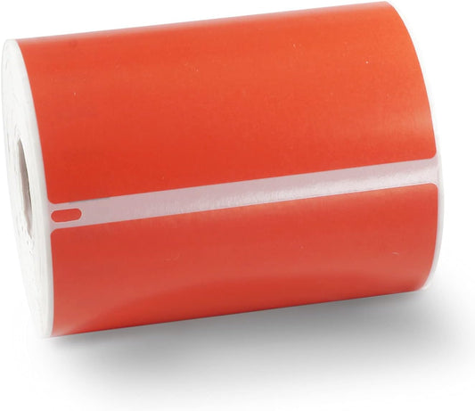 BETCKEY Colored Labels Compatible with Dymo 1744907 (4" x 6") Extra Large Shipping Labels, Compatible for Dymo LabelWriter Thermal 4XL & Zebra Desktop Printers [1 Roll, Red]