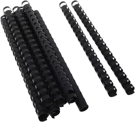 Rayson Plastic Combs Binding Spines, 5/8in. 19-Ring, 120-Sheet Capacity, Black Comb Binding Spines, Max. Binding Letter Size Paper, Box of 100