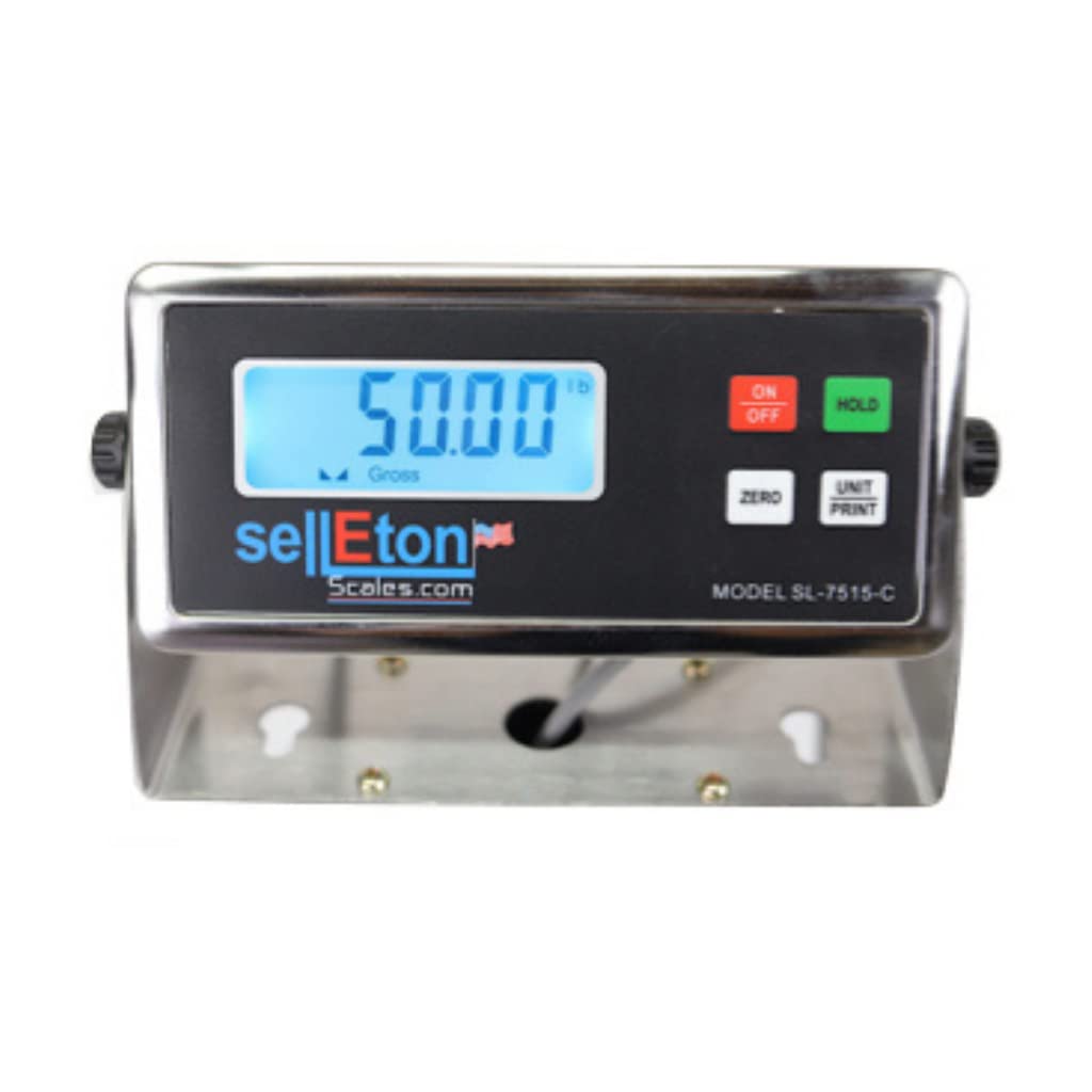 SellEton SL-5' x 4' Non-NTEP Floor Scales, Accurate Pallet Scales with Digital Indicator for Warehouse Shipping and Medium Duty Industrial Weighing 60" x 48" | 1000 lb x 0.2 lb