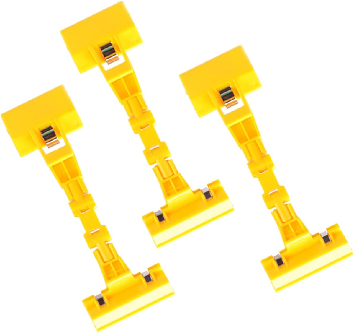 3pcs Sign Clips Clip Holder Sign Holder Clip Paper Holder for Table Top Clip On Sign for Paper Holder Computer Monitor Handy Artist Supplies Holder(Yellow)