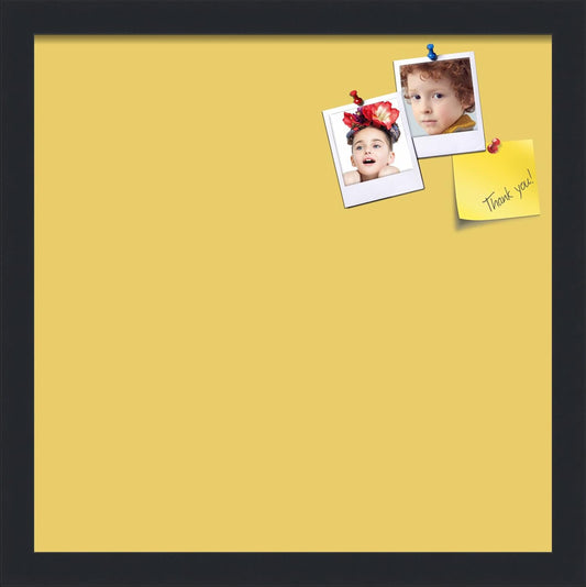 PinPix 15x15 Inch Cork Bulletin Board. This Decorative Framed Pin Board Comes with Honey Pastel Design and a Satin Black Frame. Ideal for Home Office Decor or Message Board (PinPix-1810)