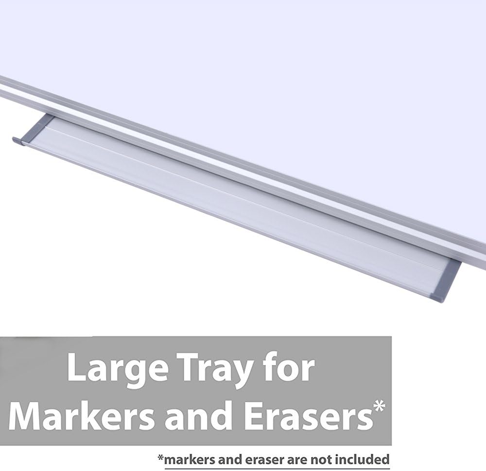2 Pack 36" x 24" Magnetic Dry Erase Board with Removable Marker Tray| Commercial Quality Wall-Mounted Aluminum Message Presentation White Board for Kids, Students & Teachers
