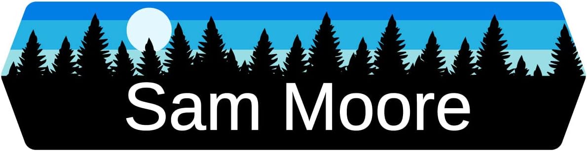 Name Bubbles - Custom Small Rectangle Name Labels for Kids (64 Labels) - Personalized Waterproof Name Stickers for Daycare, Lunch Boxes, Water Bottles, Shoes, School Supplies, & Camp (Forest Sky)