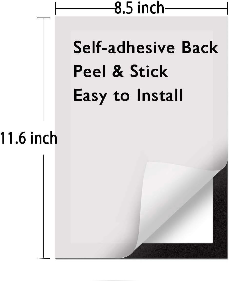Document Sign Holder Pockets with Adhesive Back, Plastic Poster Picture Notice Display Frame for Window/Door/Wall/Cabinet, 8.5 x 11.6 Inches, Silver, 6 Pack