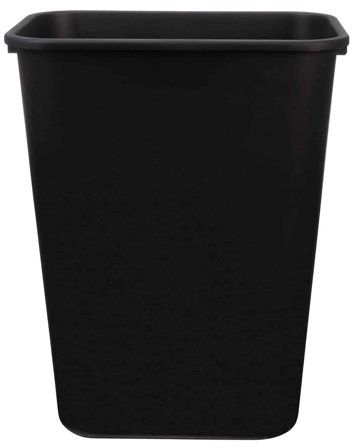 Amazon Basics Trash Can, Rectangular Commercial Office Wastebasket, 10 Gallon (Pack Of 2), Black (Previously AmazonCommercial brand)