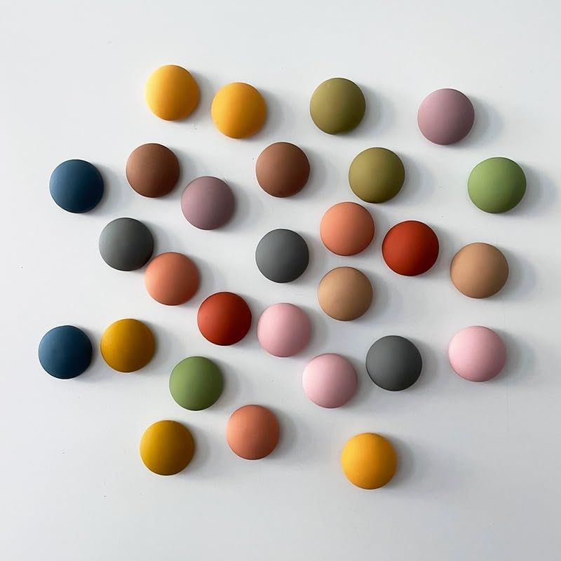 24PCS Strong Fridge Magnets, Colorful Decorative Matte Refrigerator Magnets, Cute Classroom Whiteboard Magnets, for Office Classroom Cabinets and Dishwasher