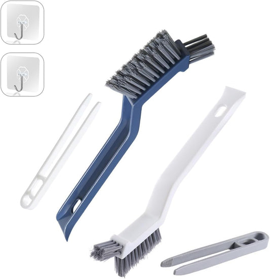 2 Pack Hard Bristle Crevice Cleaning Brush, Multifunctional Gap Cleaning Brush Supplies for Kitchen, Bathroom, Corner, Grout, Sink, Cup, Teapot, Bottle, Blender