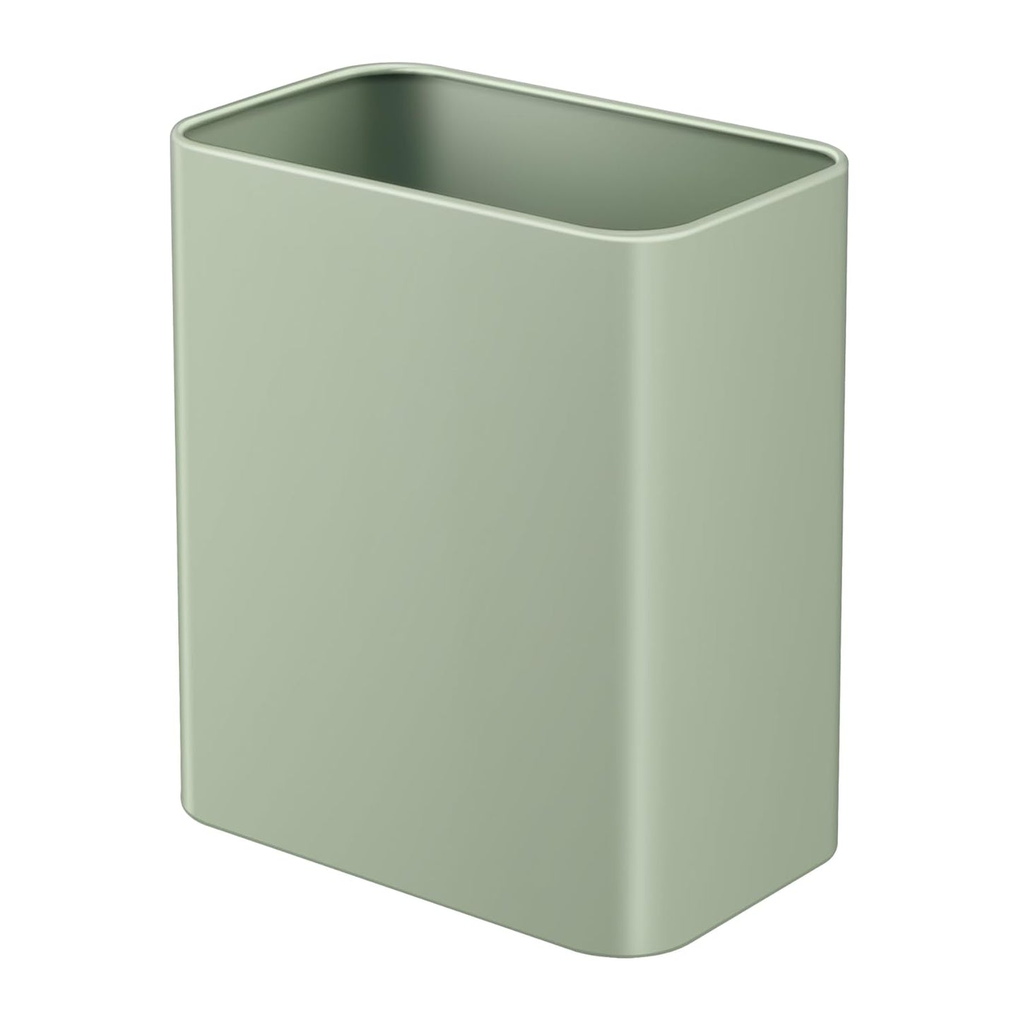 TIPGO Small Metal Trash Can, 2.1 Gallon Slim Trash Can for Bathroom, Wastebasket Garbage Bin for Bedroom, Office, Kitchen, Under Sink (Green)