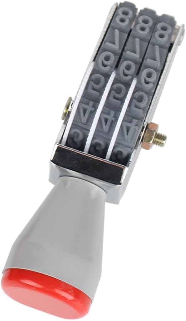 2 pcs 3 Digit Number Stamps Rolling Wheel Stamp Roller Stamps Business Stamps Personalized Number Symbol Multi-Function DIY Rubber Scrapbooking Roller Stationery Office Date Stamp