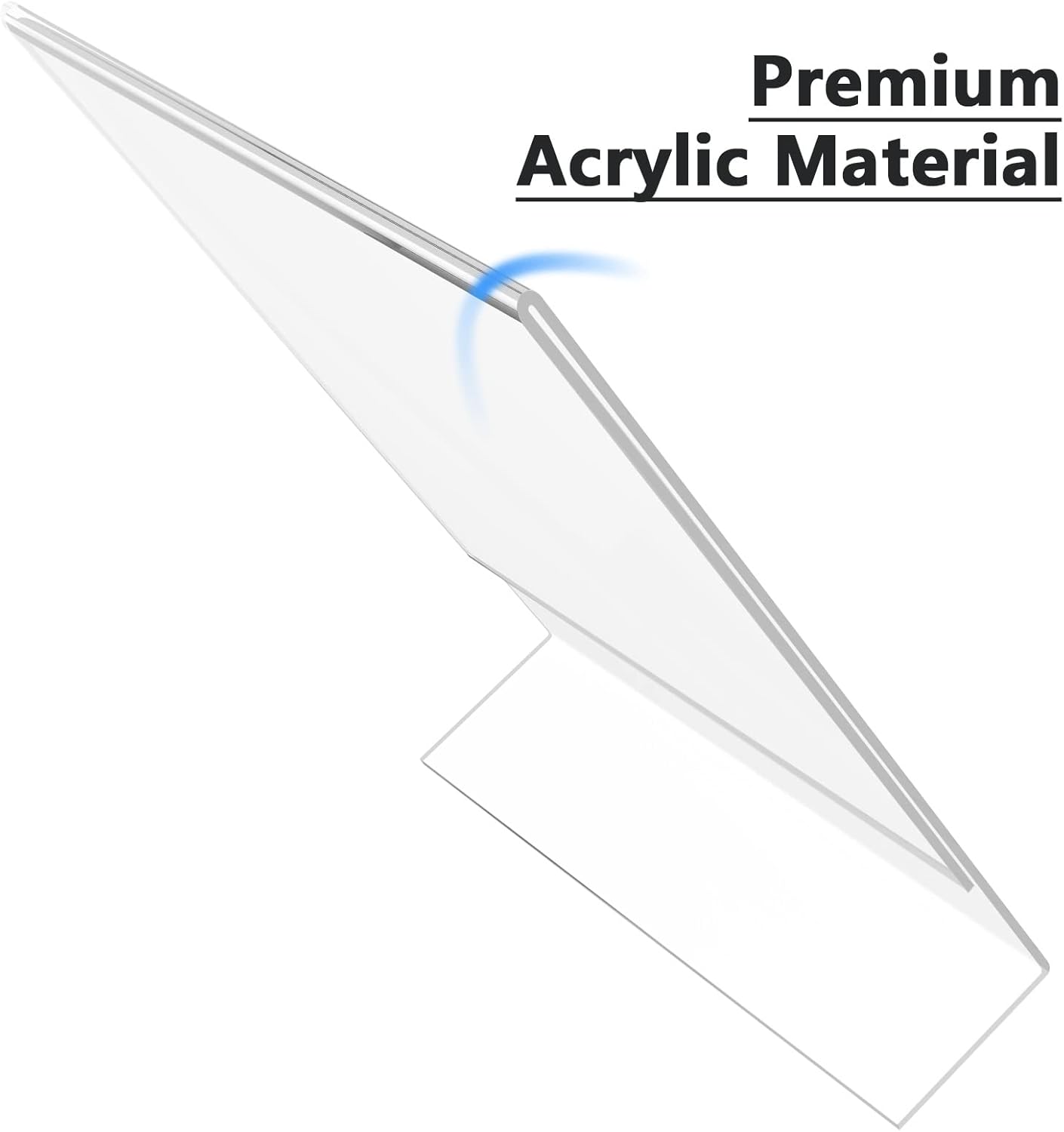 MaxGear Acrylic Sign Holder, Clear Sign Holders Plastic Display Stand 8.5 x 11 Inches Slant Back Countertop Display Picture Frames for Menus, Flyer, Use In Office, Store, 5 Pack