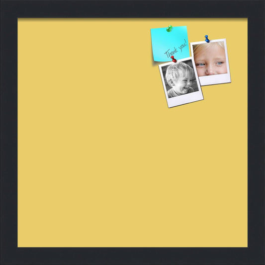 PinPix 13x13 Inch Cork Bulletin Board. This Decorative Framed Pin Board Comes with Honey Pastel Design and a Satin Black Frame. Ideal for Home Office Decor or Message Board (PinPix-1810)