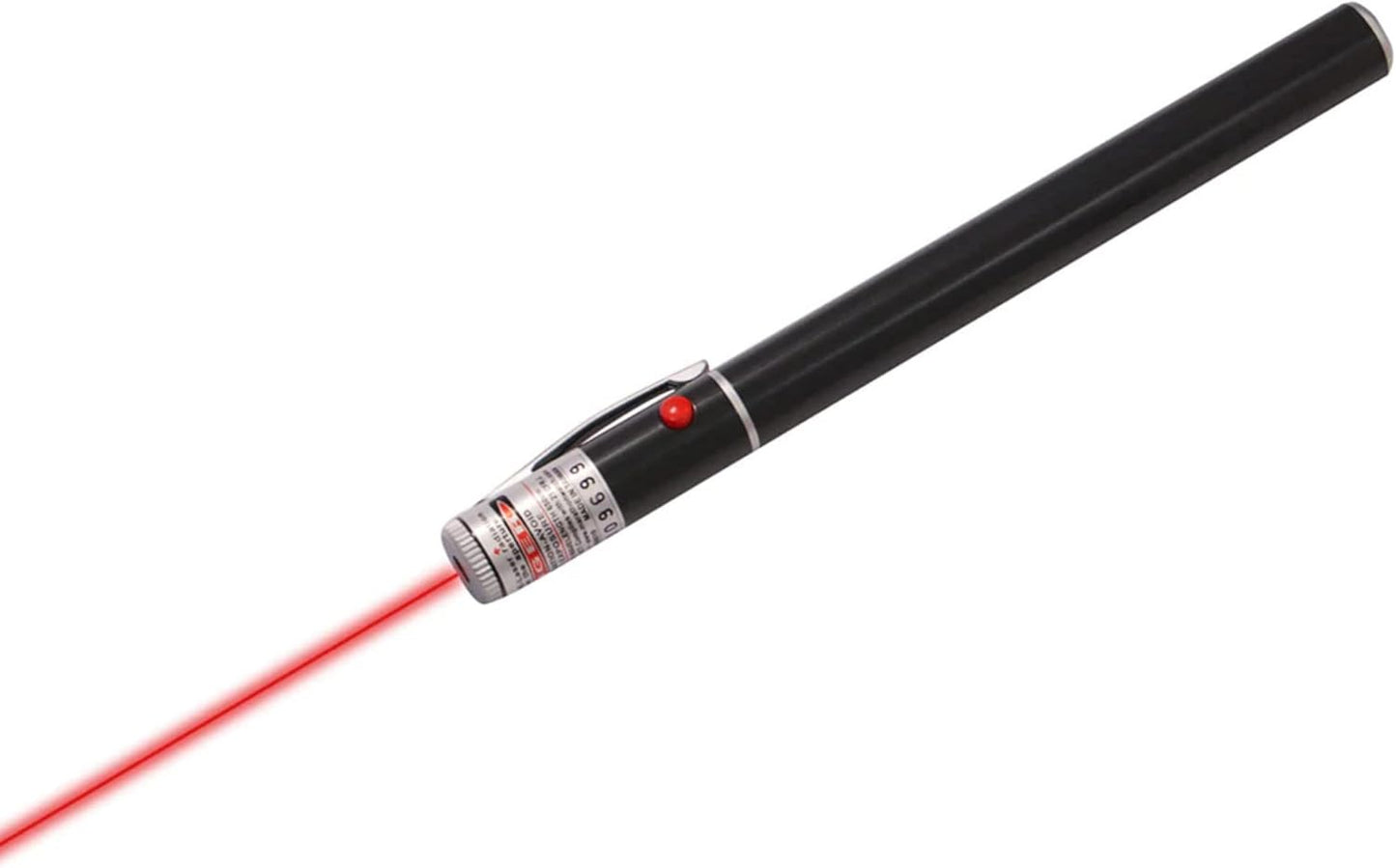Marathon Laser Pointer, Red - Pen Shaped, Class IIIA Laser - 9,000 ft. Nighttime Range - Two AAA Batteries Included