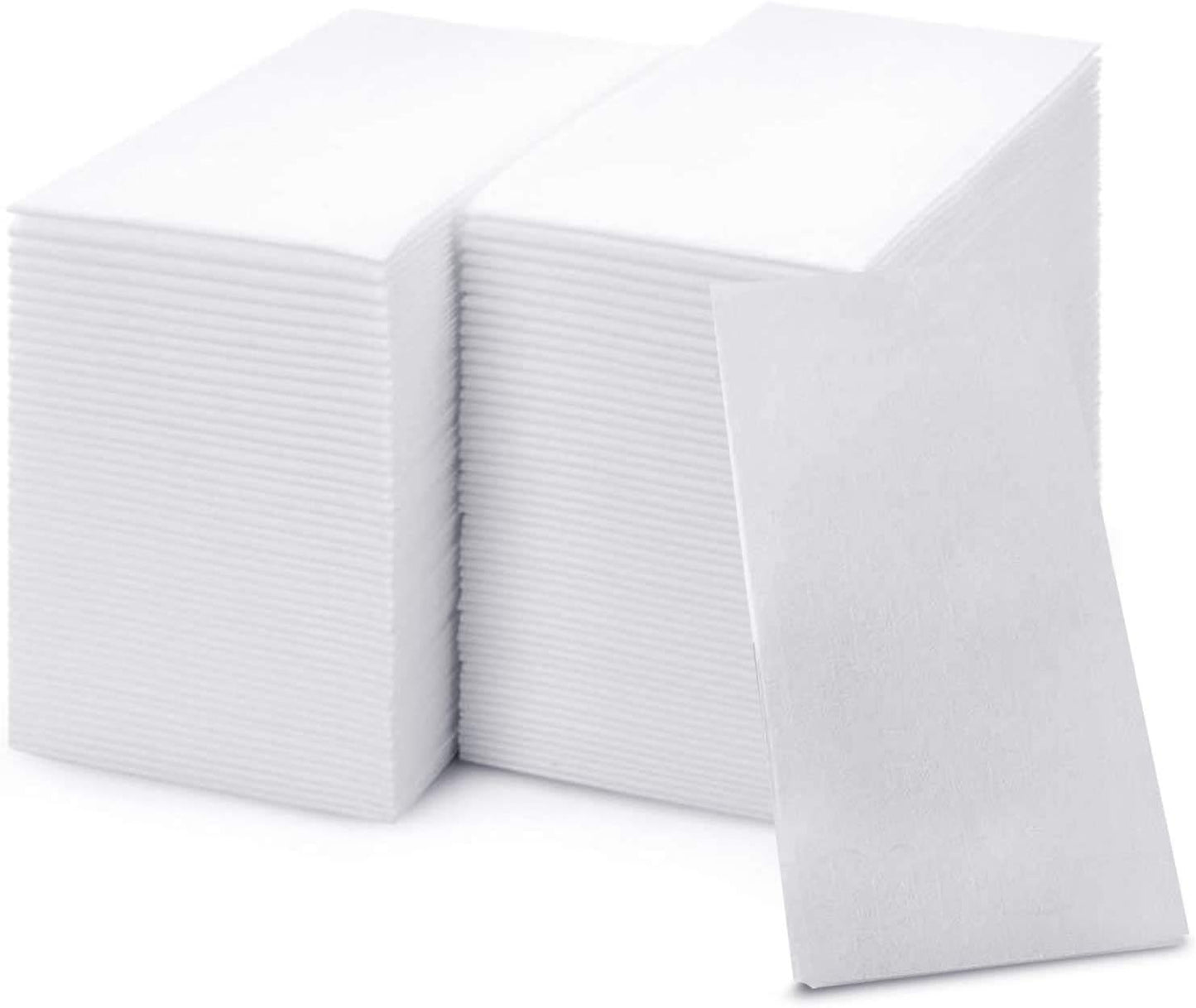 200 Paper Towels Cloth-Like Hand Tissue Paper Napkins, Disposable Hand Towels for Bathroom Guests, Disposable Face Towel for Guest, Washcloths or Dinner Napkin, Made in USA, White