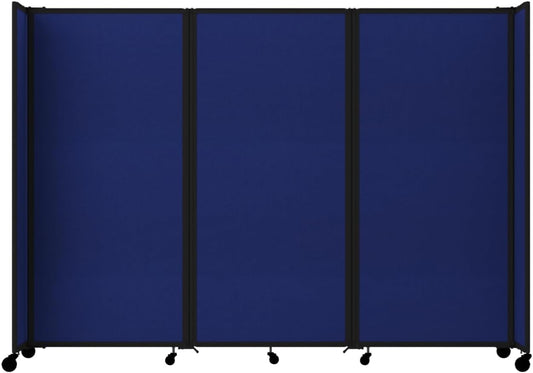 Versare Room Divider 360 Portable Wall Partition | Folding Panels | Large Freestanding Divider | Locking Wheels | Temporary Room Separator