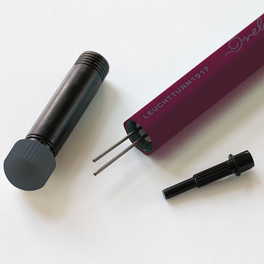 LEUCHTTURM1917 - Drehgriffel Mechanical Pencil - Refillable Writing Stylus with 0.7 mm HB Graphite Lead (Port Red)