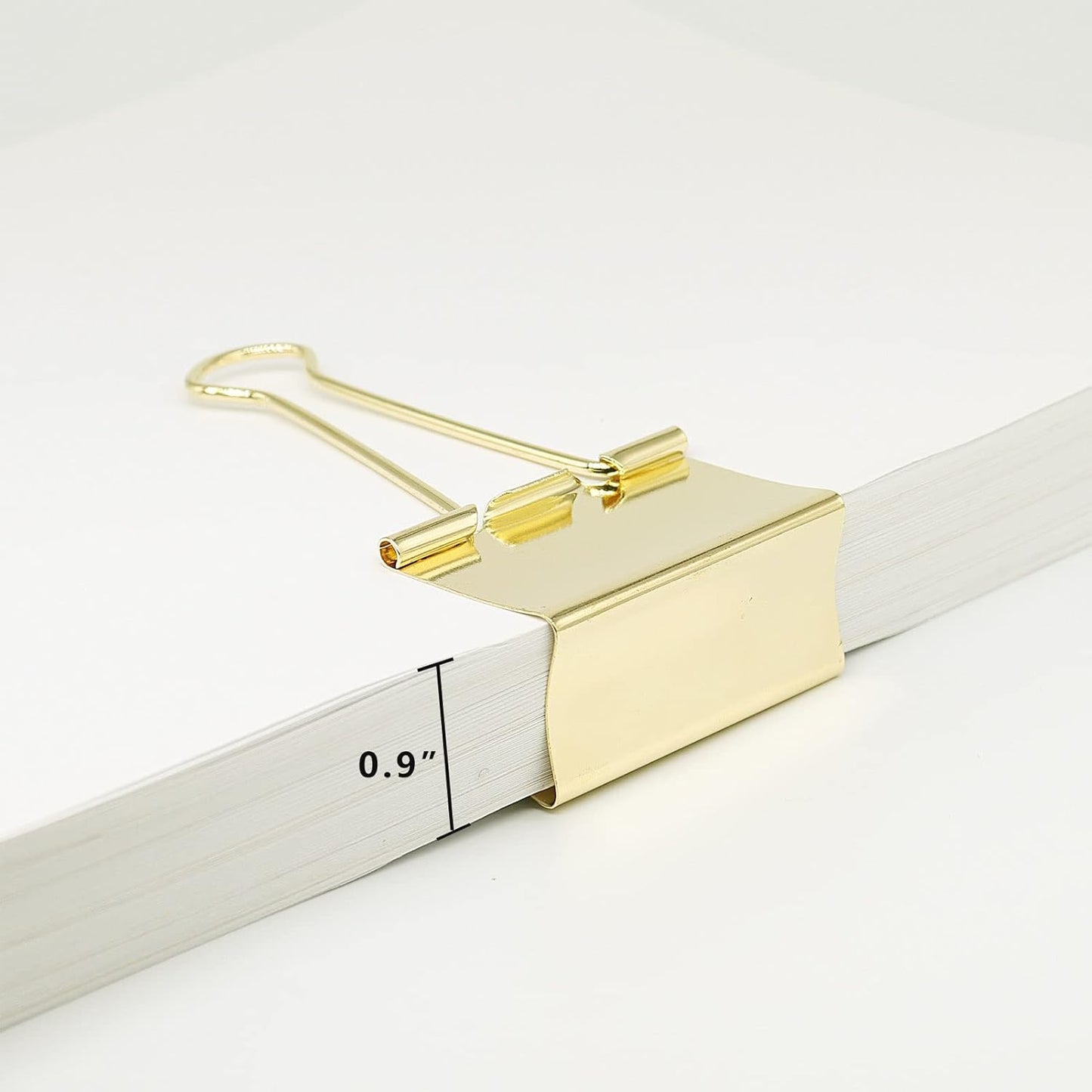 YCVIORING Extra Large Binder Clips 2 Inch (6 Pack), Big Paper Clamps for Office and School, Gold